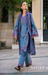 Meet Me in Istanbul By Rangrasiya Unstitched Embroidered Khaddar 3 Piece Suit - RRMIKHDW-SKYE- Winter Collection