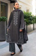 Meet Me in Istanbul By Rangrasiya Unstitched Embroidered Khaddar 3 Piece Suit - RRMIKHDW-SLATE- Winter Collection