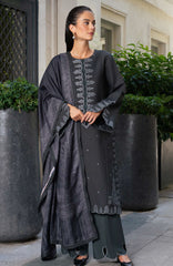 Meet Me in Istanbul By Rangrasiya Unstitched Embroidered Khaddar 3 Piece Suit - RRMIKHDW-SLATE- Winter Collection