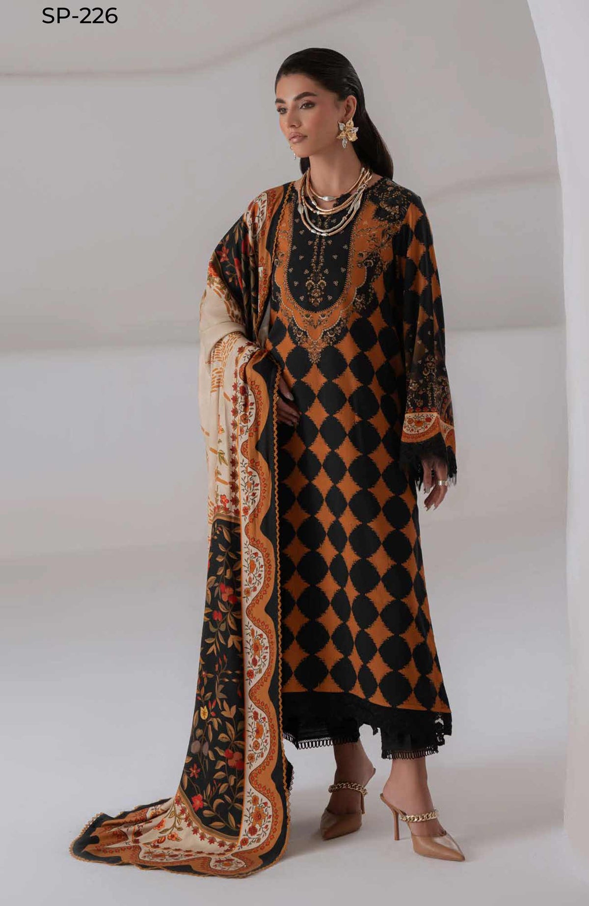 Signature Prints by Nureh Unstitched Printed Marina 3 Piece Suit - NRHSGNP-226 - Winter Collection