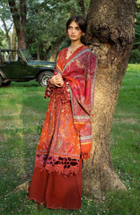 Wilderness by Elaf Unstitched Embroidered Pashmina Shawl  3 Piece Suit ELFWLDW- 2B- WANDER - Winter Collection
