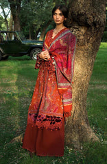 Wilderness by Elaf Unstitched Embroidered Pashmina Shawl  3 Piece Suit ELFWLDW- 2B- WANDER - Winter Collection