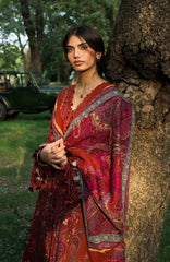 Wilderness by Elaf Unstitched Embroidered Pashmina Shawl  3 Piece Suit ELFWLDW- 2B- WANDER - Winter Collection