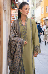Meet Me in Istanbul By Rangrasiya Unstitched Embroidered Khaddar 3 Piece Suit - RRMIKHDW-WILLOW- Winter Collection