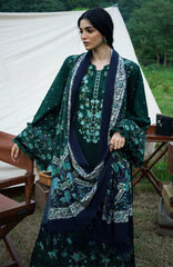 Wilderness by Elaf Unstitched Embroidered Pashmina Shawl  3 Piece Suit ELFWLDW- 1A- WINTERMINT  - Winter Collection