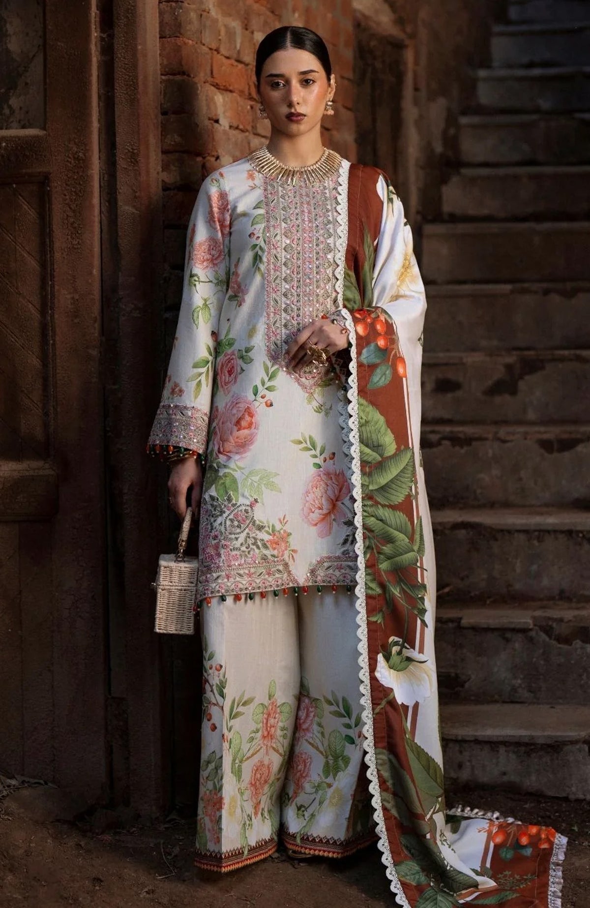 Sard Sham By AJR Unstitched Khaddar Printed 3 Piece Suit -AJRSRDS25W03- Winter Collection
