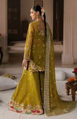 Shehnai by Afrozeh Unstitched Hand work Organza 3 Piece Suit- AFRSHNF -03-ZARMINAY - Wedding Collection