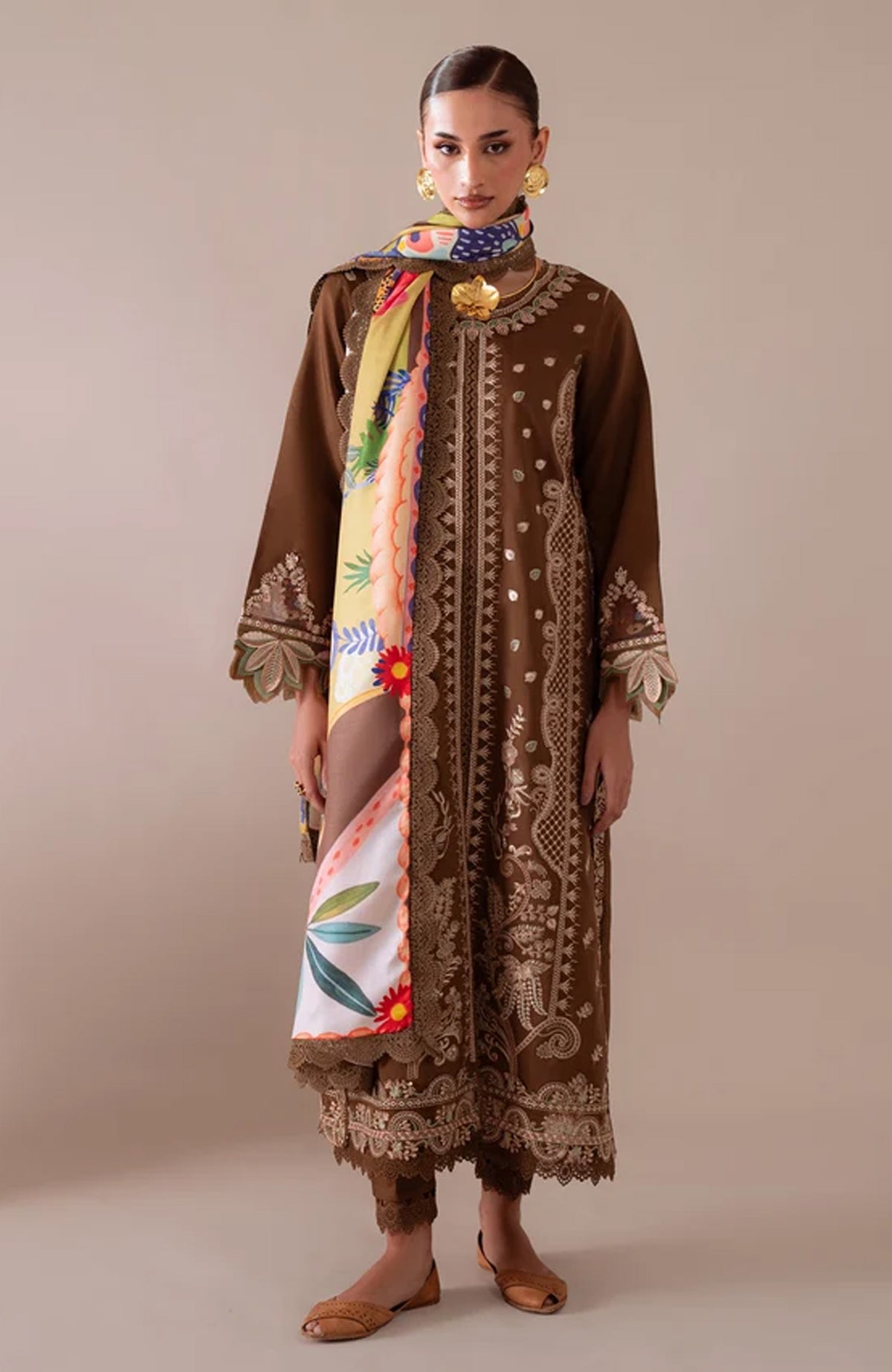 Miraal By Aabyaan Unstitched Embroidered Viscose 3 Piece - ABYMRL25W6- Winter Collection