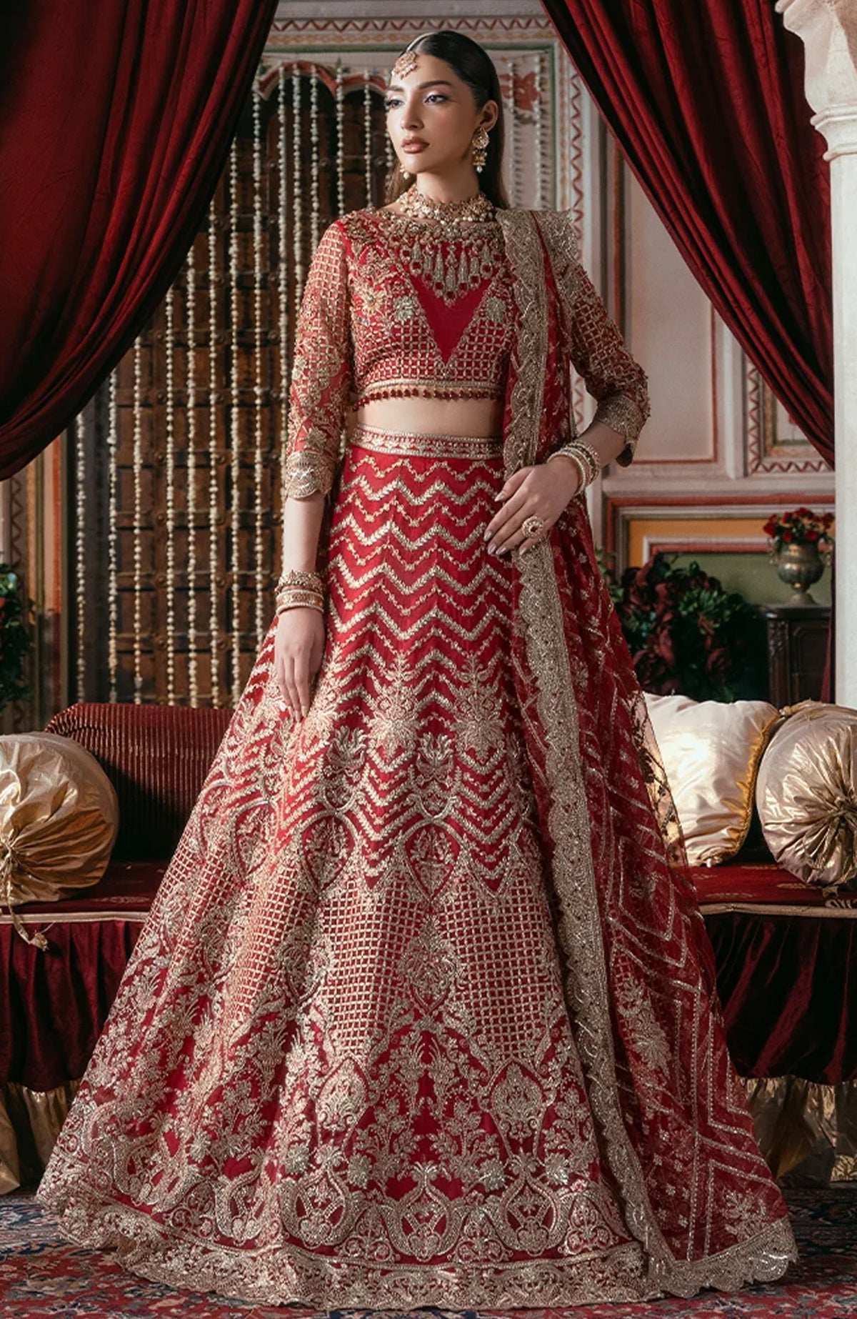 Noor- E- Naaz By Imrozia Unstitched Embroidered 3 Piece - IMRNZ25F54- Zeenat- Wedding Collection