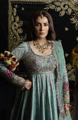 The Doll House By Hussain Rehar Unstitched Korean Silk Embroidered  3 Piece Suit -HRDLHF12-Zeenat-  Festive Collection